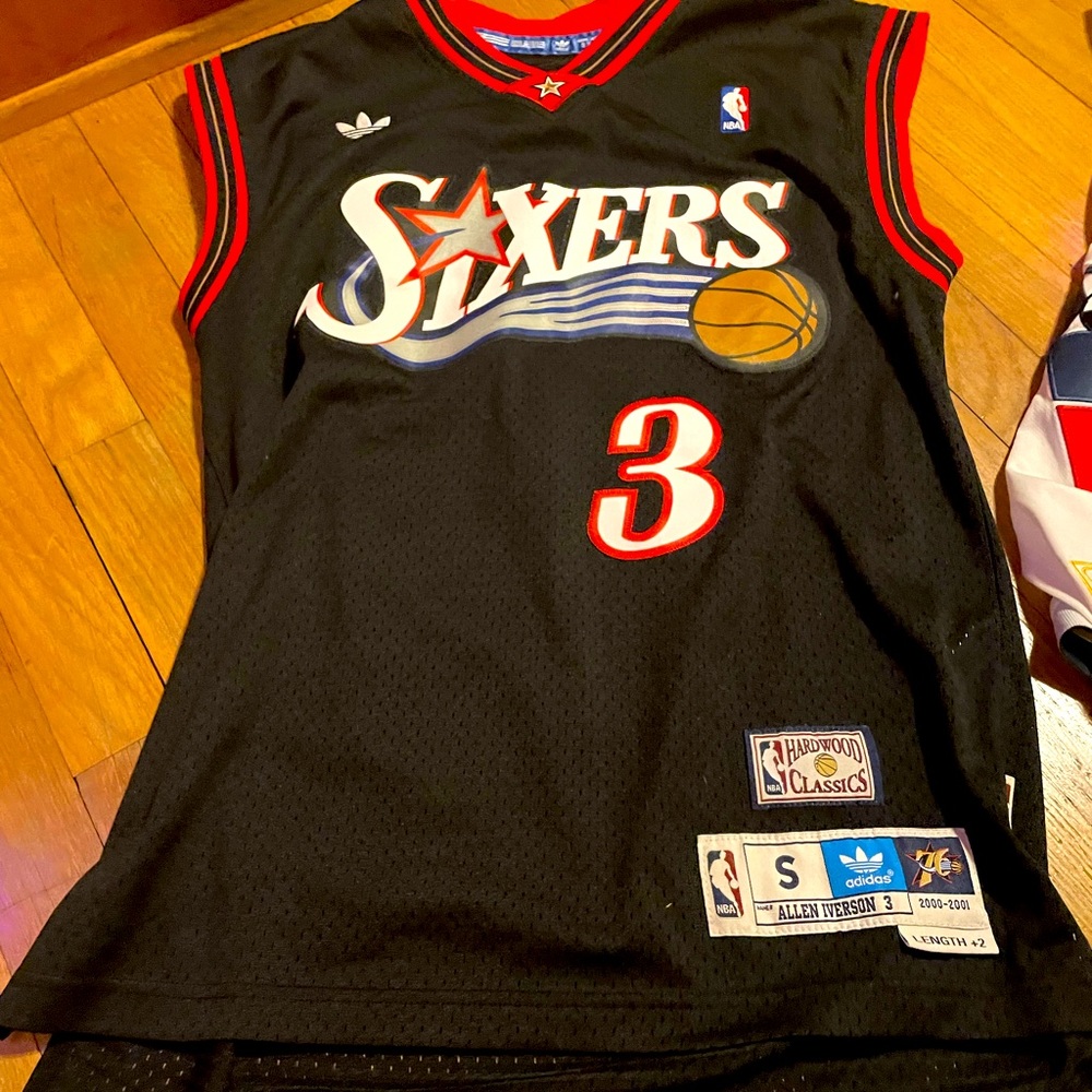 Allen Iverson number three 76ers NBA jersey Adidas